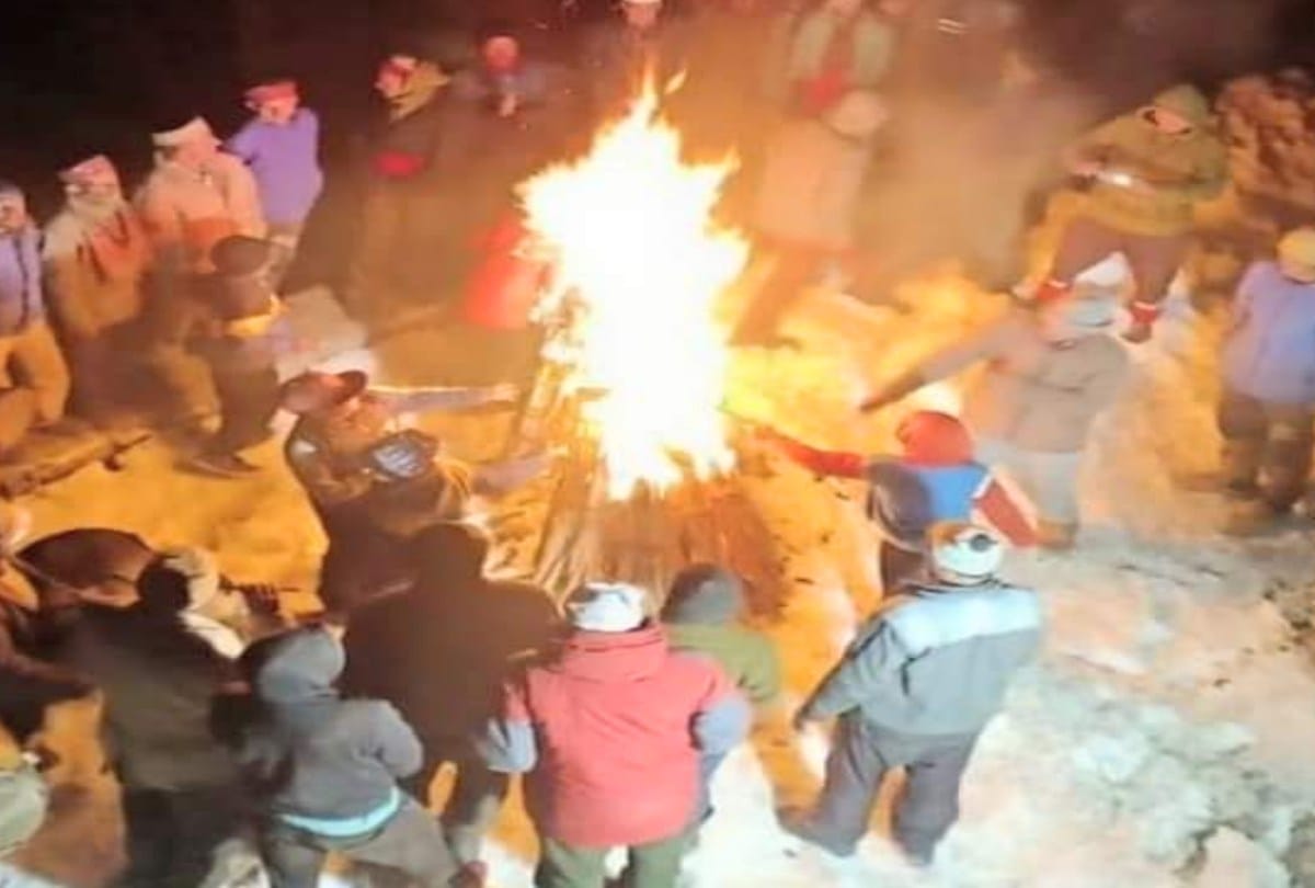 ancestors Remembered by lighting torches in chamba himachal