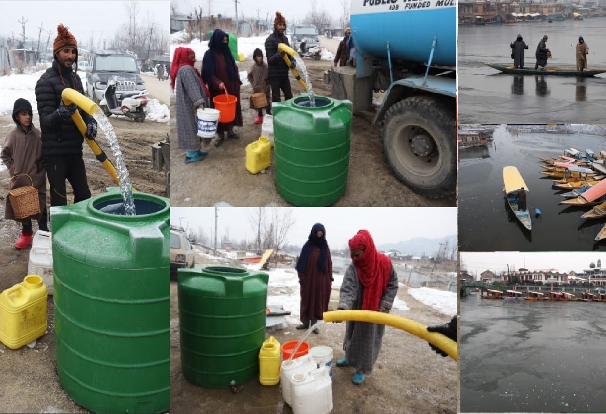 Jammu and Kashmir water crisis in kashmir due to frozen water Water Sources