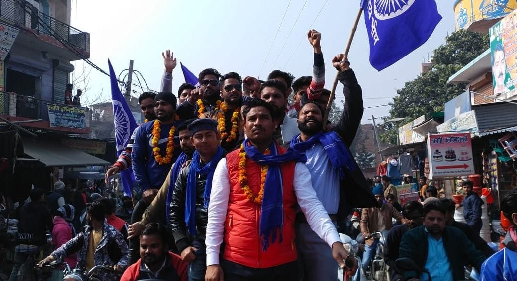Bhim Army organized a bike rally in support of the farmers' movement