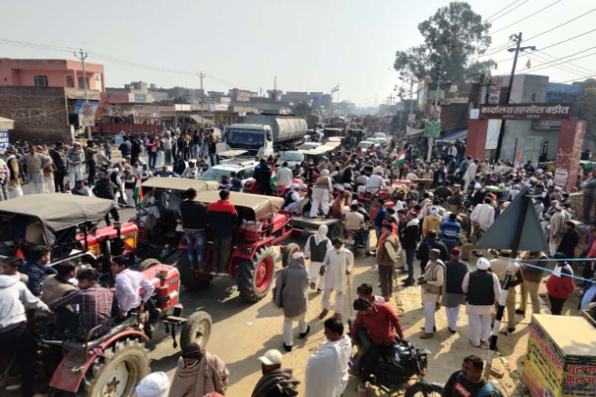 Kisan Andolan Today Latest News Update: heavey crowd in Farmers Mahapanchayat in Baghpat