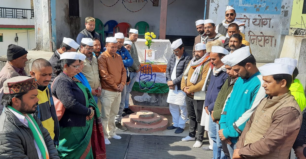 Memory of Mahatma Gandhi in Hudaitee gaanv