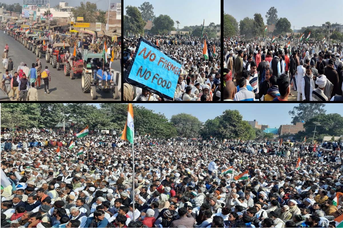 Kisan Andolan Today Latest News Update: heavey crowd in Farmers Mahapanchayat in Baghpat