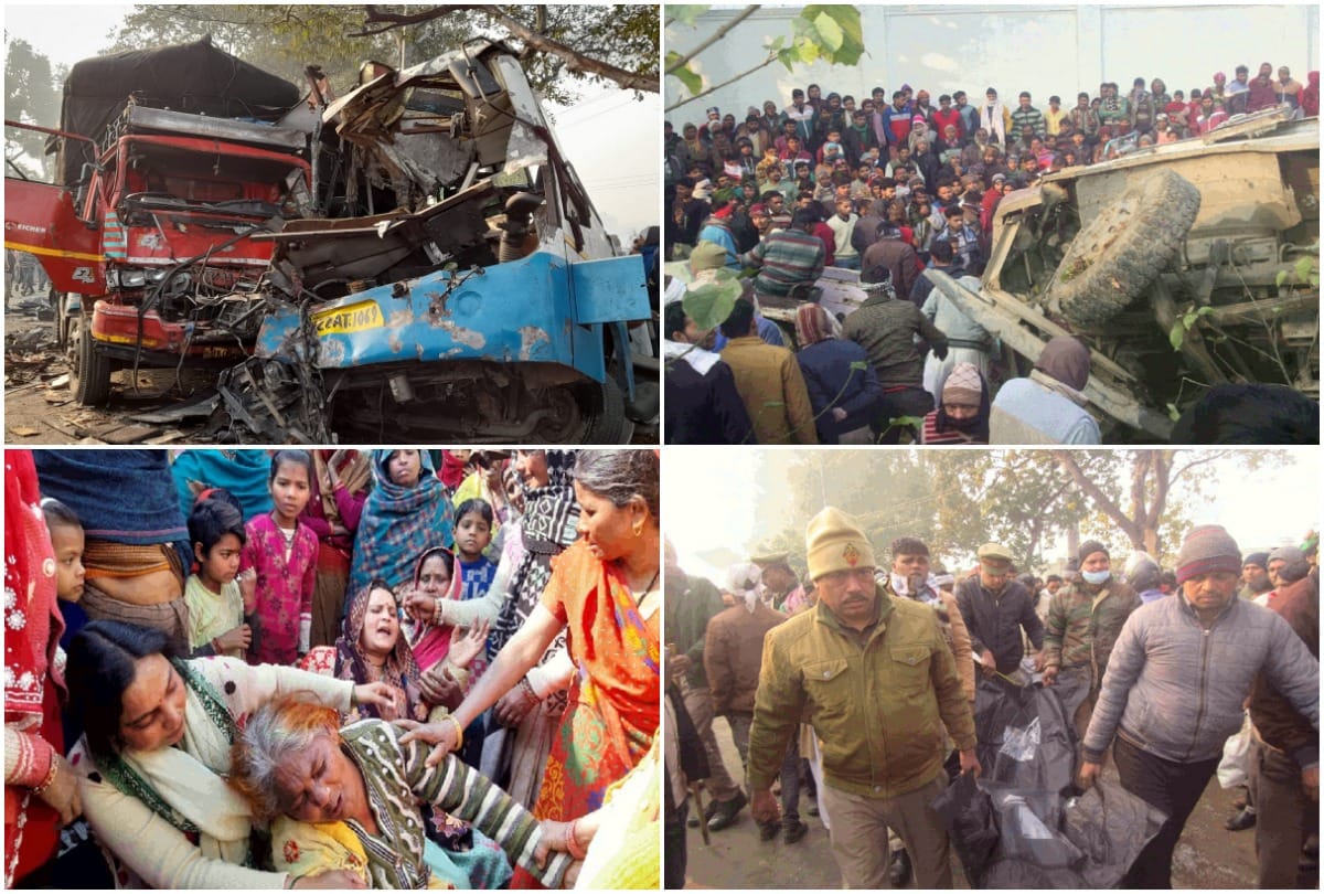 moradabad road accident on UP Agra-Moradabad highway 11 died