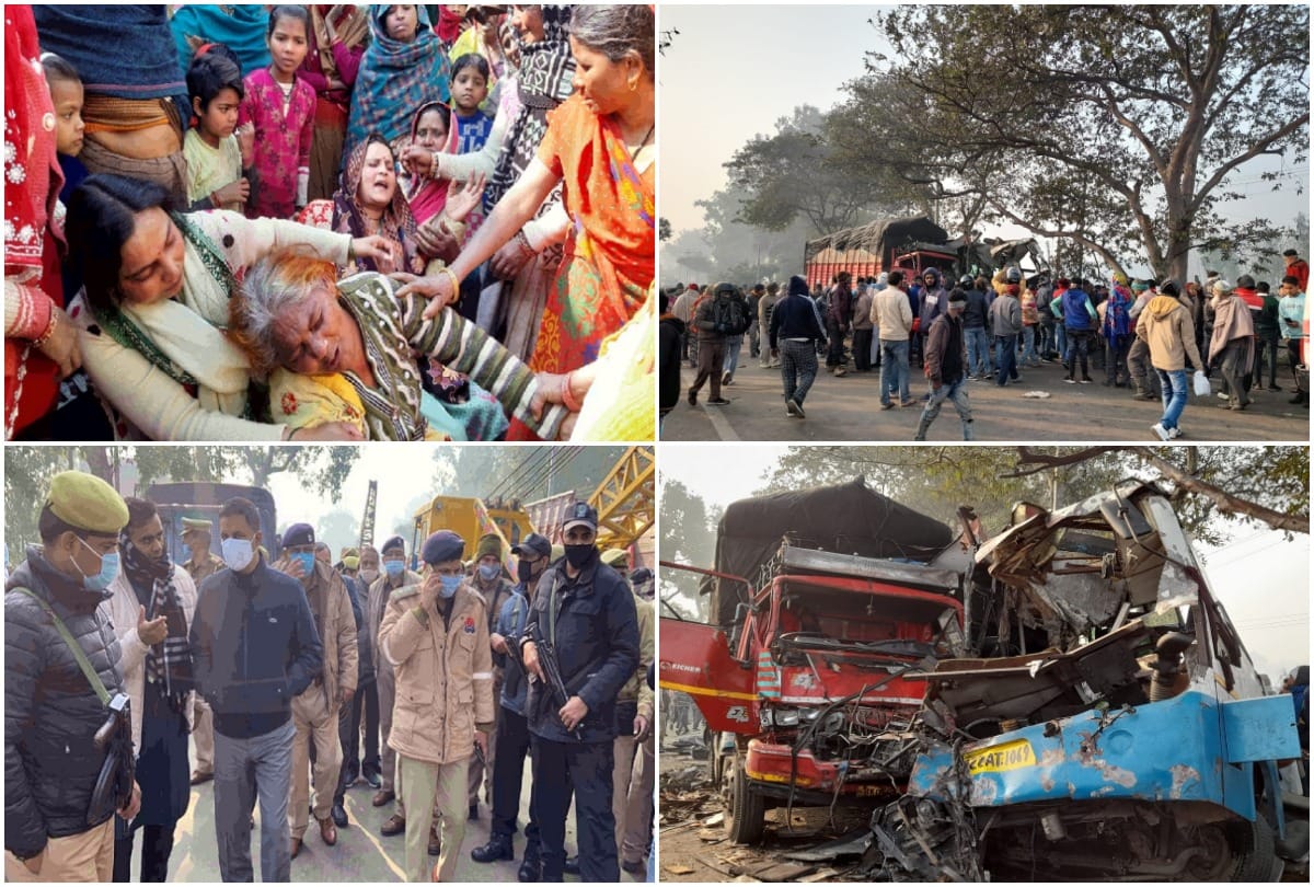 big road accident on UP Agra-Moradabad highway in moradabad see photos