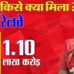 बजट 2021: रेलवे को मिले 1.10 करोड़