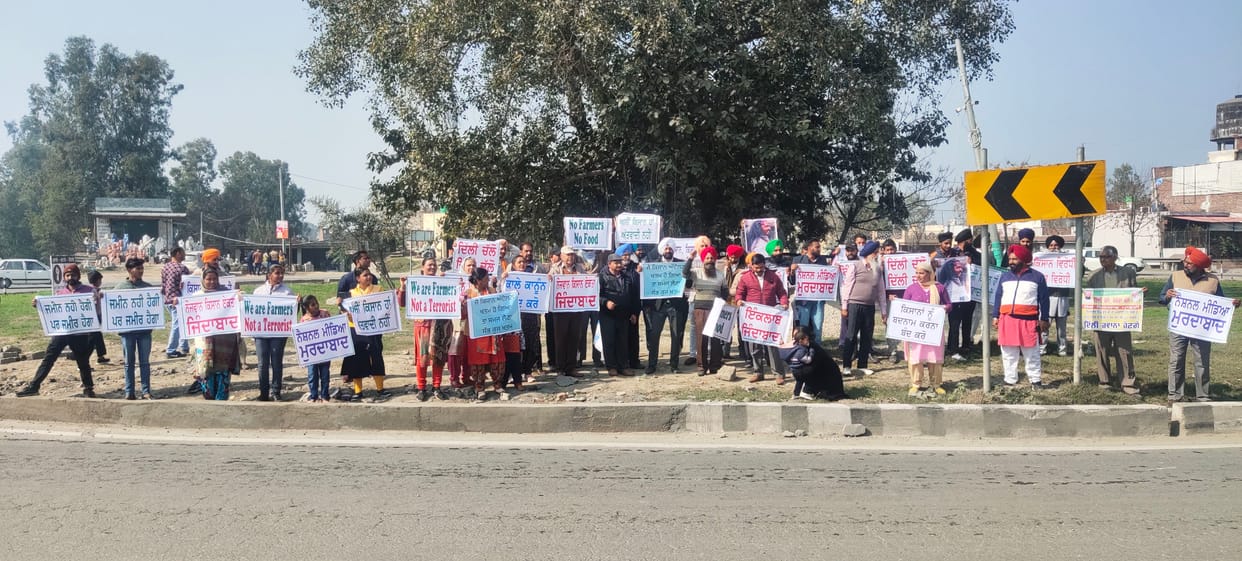 Advocates and former police officers on the road in support of farmers in Pathankot