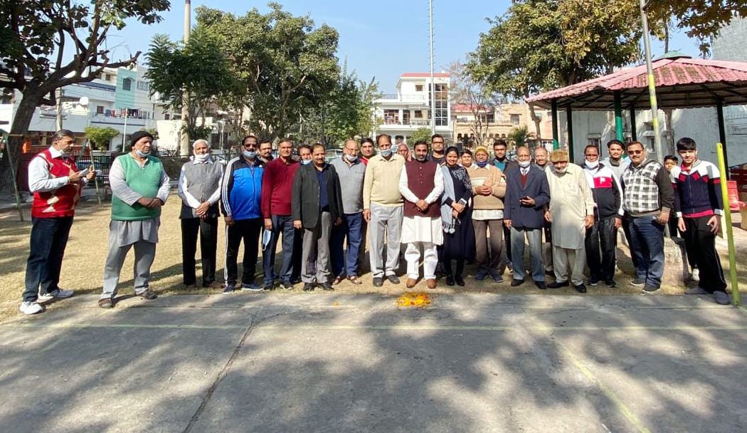 Badminton court construction work started in Sector-10