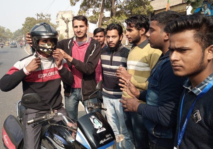 Students told the importance of helmets to drivers