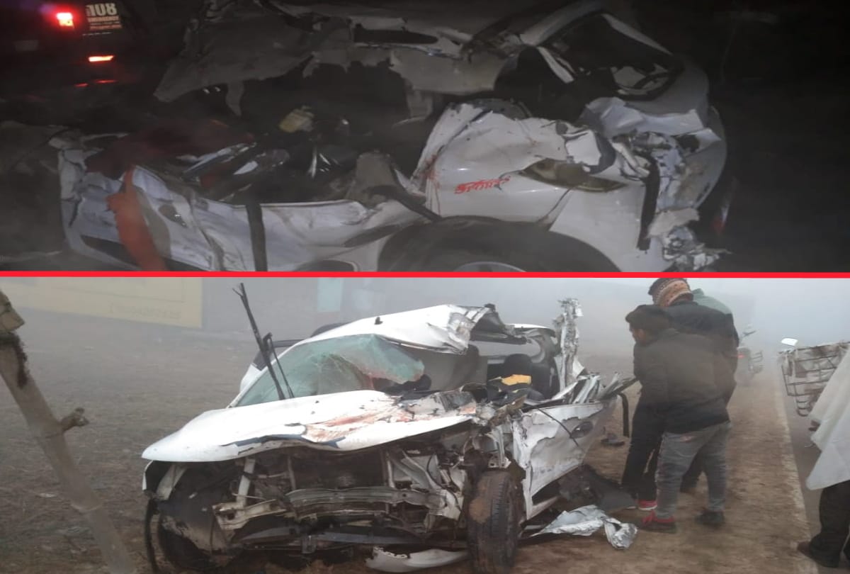 two people died in road accident at maharajganj