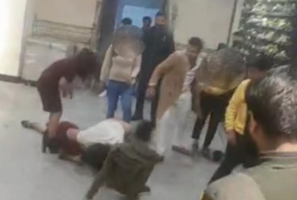Clash on the gate of my bar in Vibhutikhand Lucknow.
