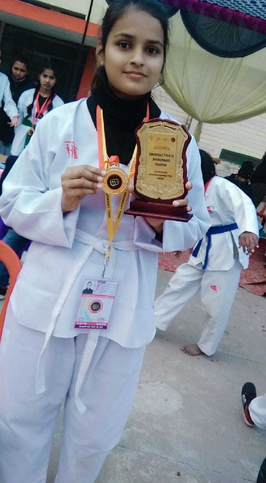Team champion of Indira Stadium in Taekwondo competition