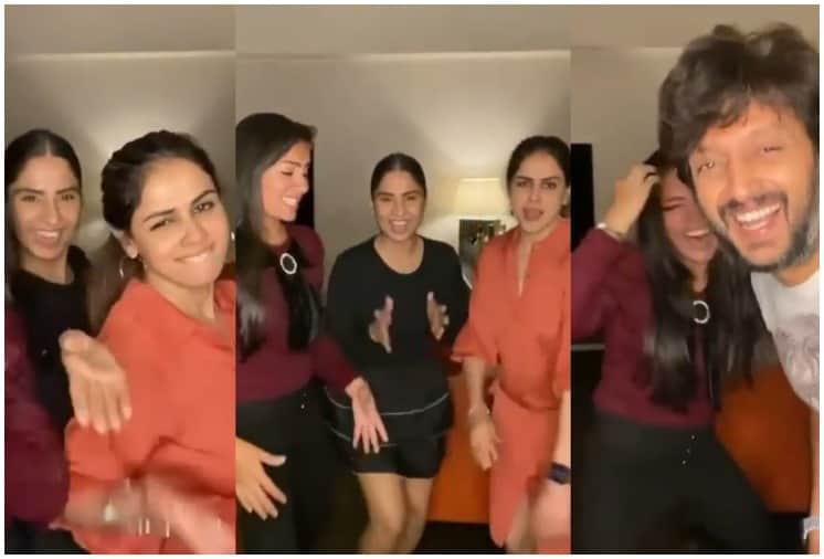 genelia riteish deshmukh dance video: Riteish Deshmukh Genelia Dsouza Latest Dance Video on Zhingat Goes Viral