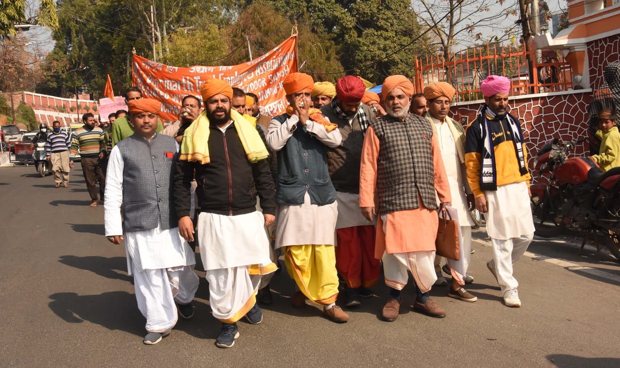 protest dharmarth trust employees