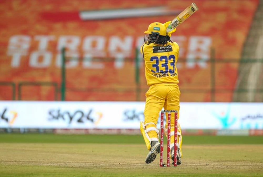 Chris Gayle blows away Marathi Arabians with a 12-ball fifty in T10 League