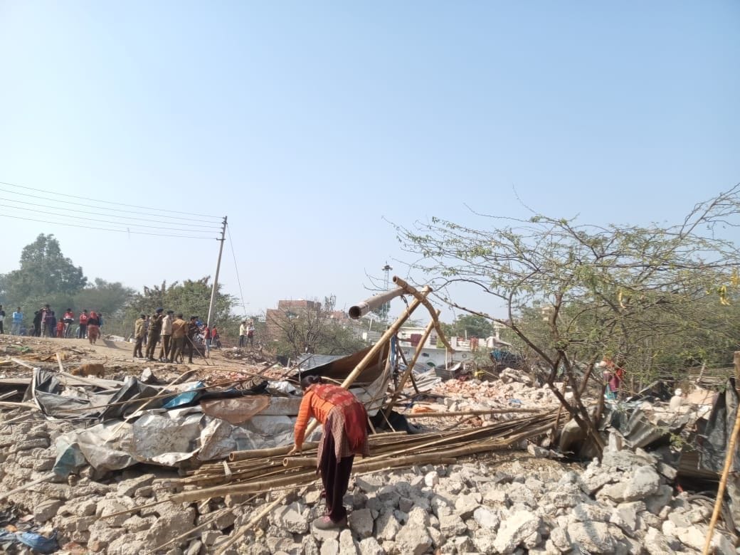 HSVP constructs 40 in demolished half-acre area from JCB
