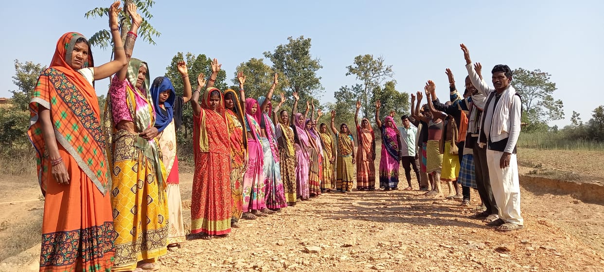 Villagers agitated due to non-payment of wages