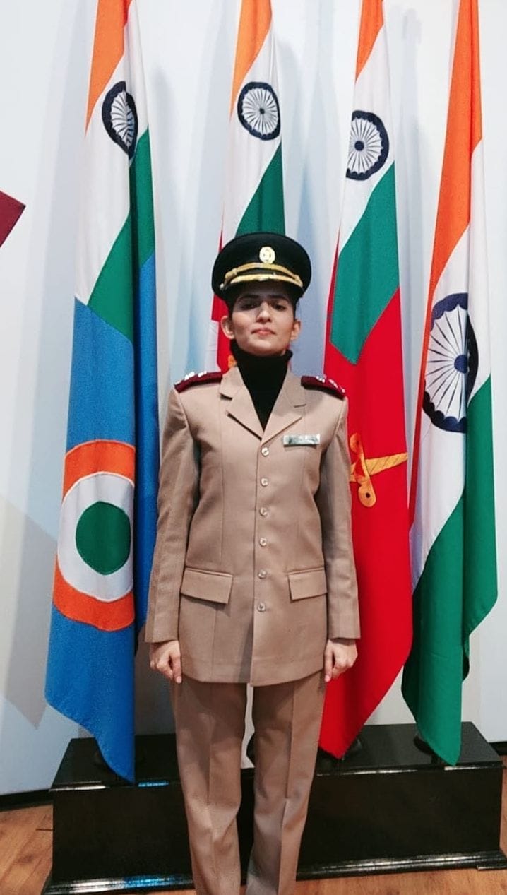 Jyoti became a lieutenant in the army