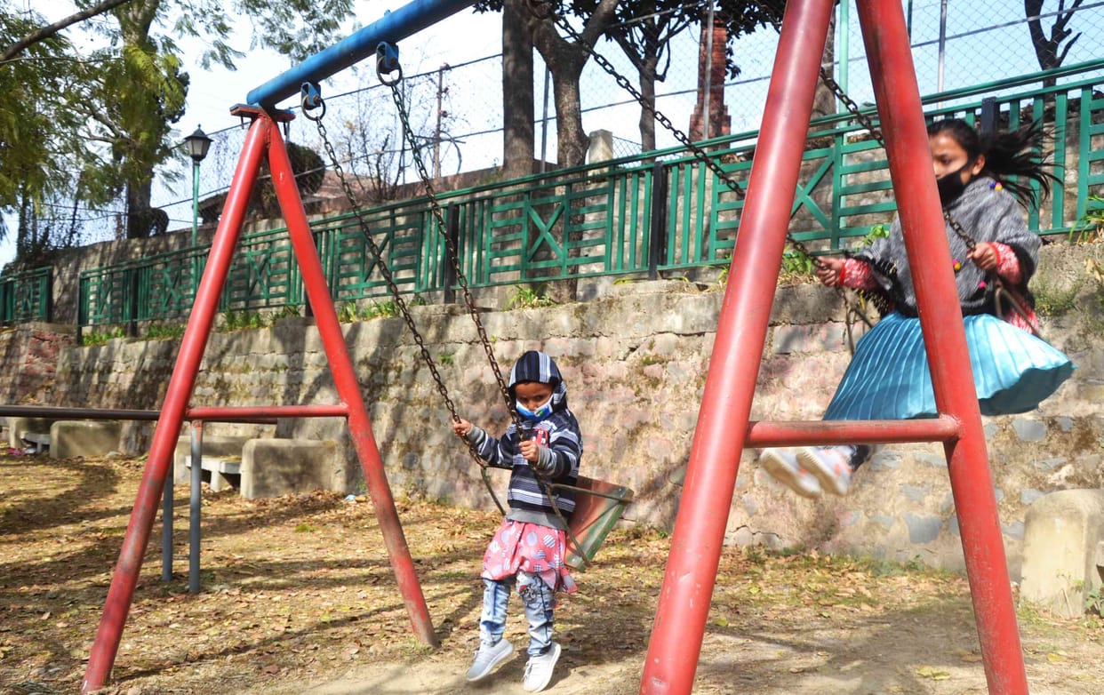 children park solan open,after 11 month,children happy