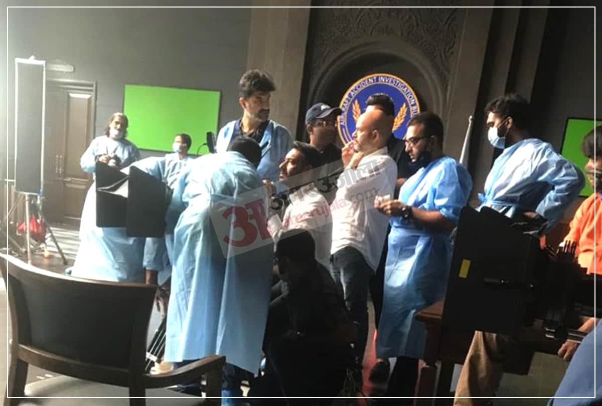 mayday bollywood movie ajay devgan amitabh bachchan shooting pictures Exclusive pictures of film may day Amitabh bachchan ajay devgn rakul preet singh angira dhar akanksha