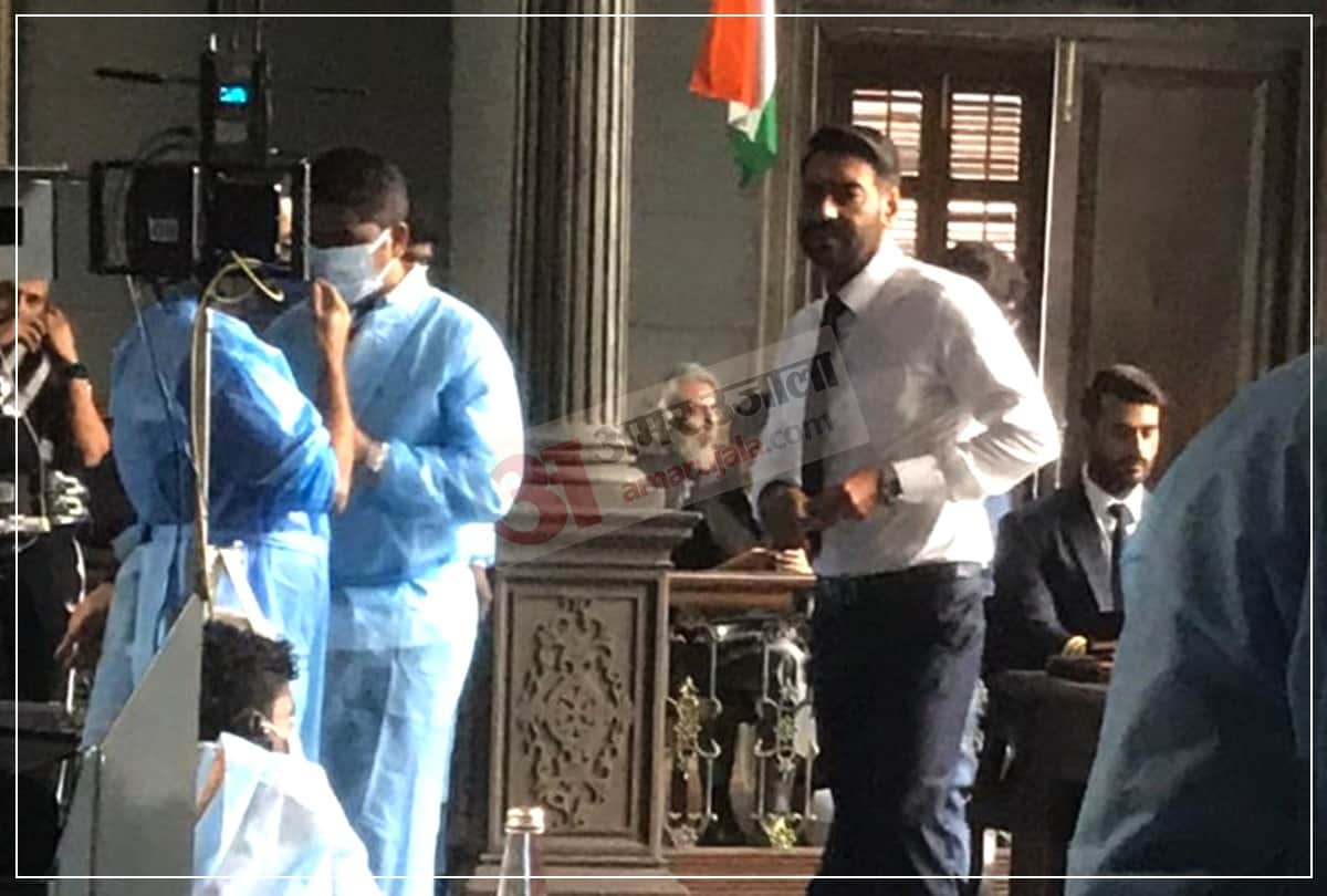 mayday bollywood movie ajay devgan amitabh bachchan shooting pictures Exclusive pictures of film may day Amitabh bachchan ajay devgn rakul preet singh angira dhar akanksha