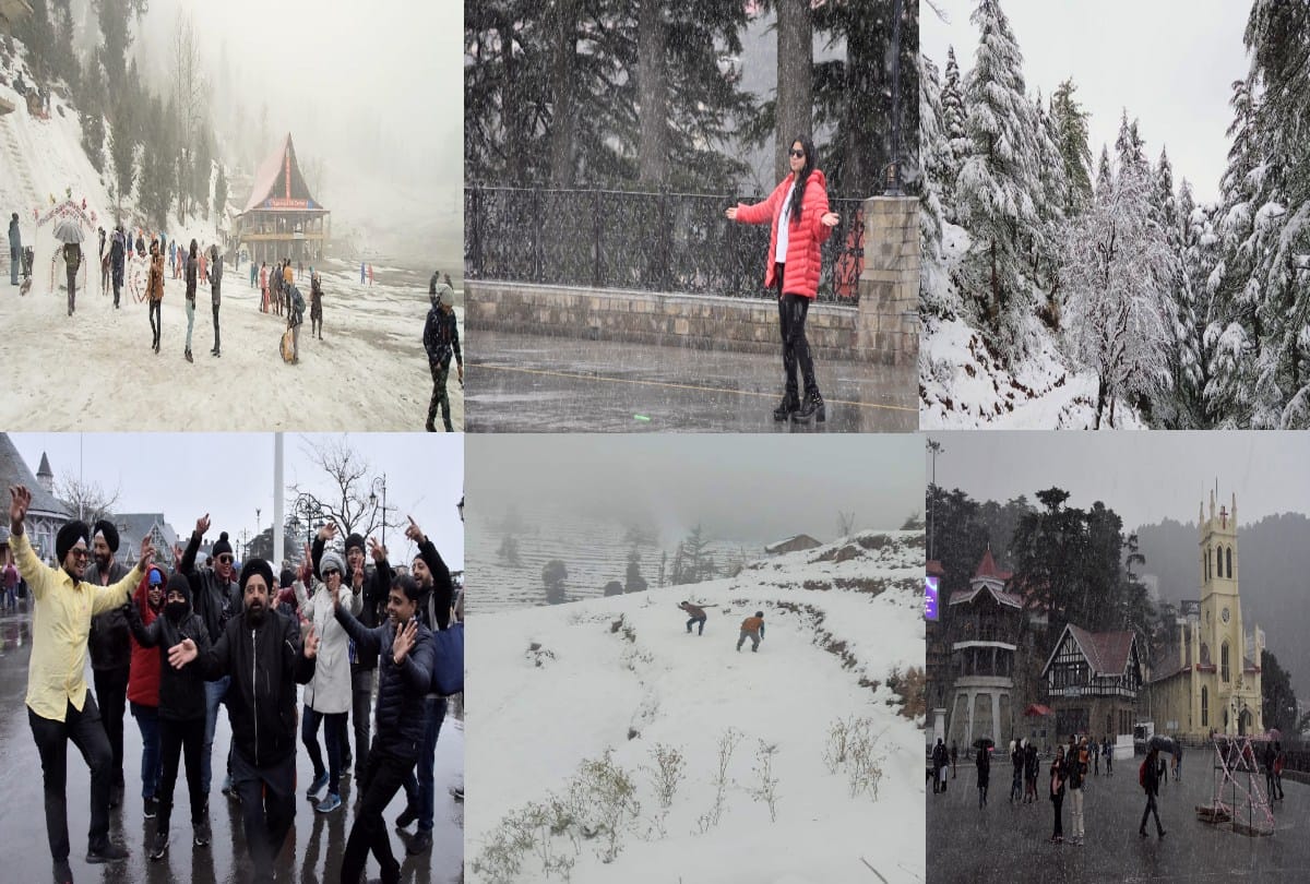 Snowfall in Himachal pradesh, tourist enjoyed snow in shimla, manali