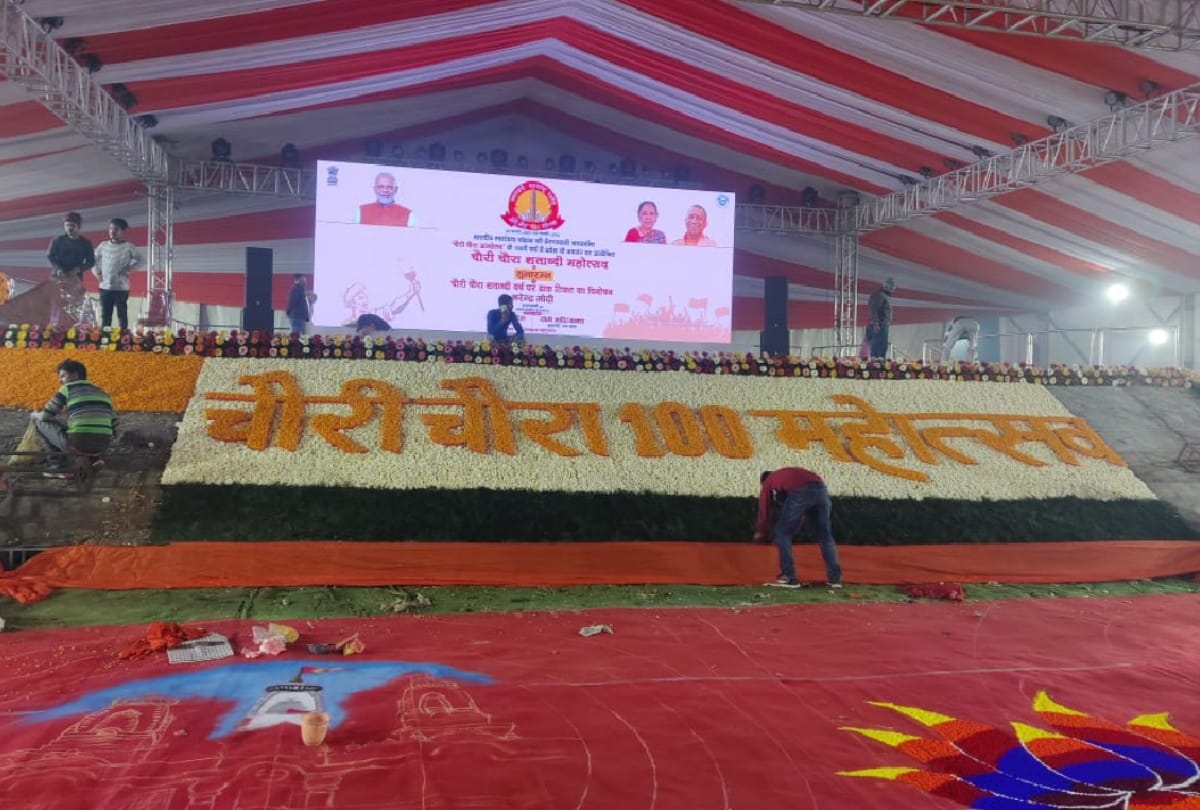 Chauri chaura Centenary year celebration Security arrangements on Martyrs Memorial