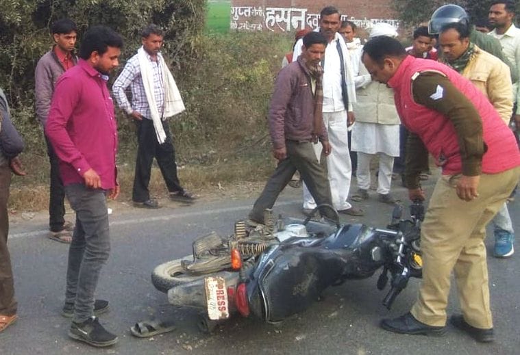 Death of bike-riding maternal uncle and nephew due to vehicle collision