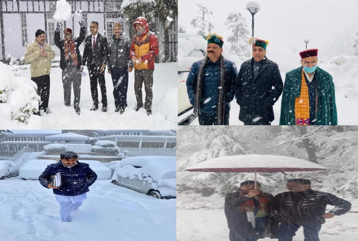 governor bandaru dattatreya enjoys snowfall in shimla