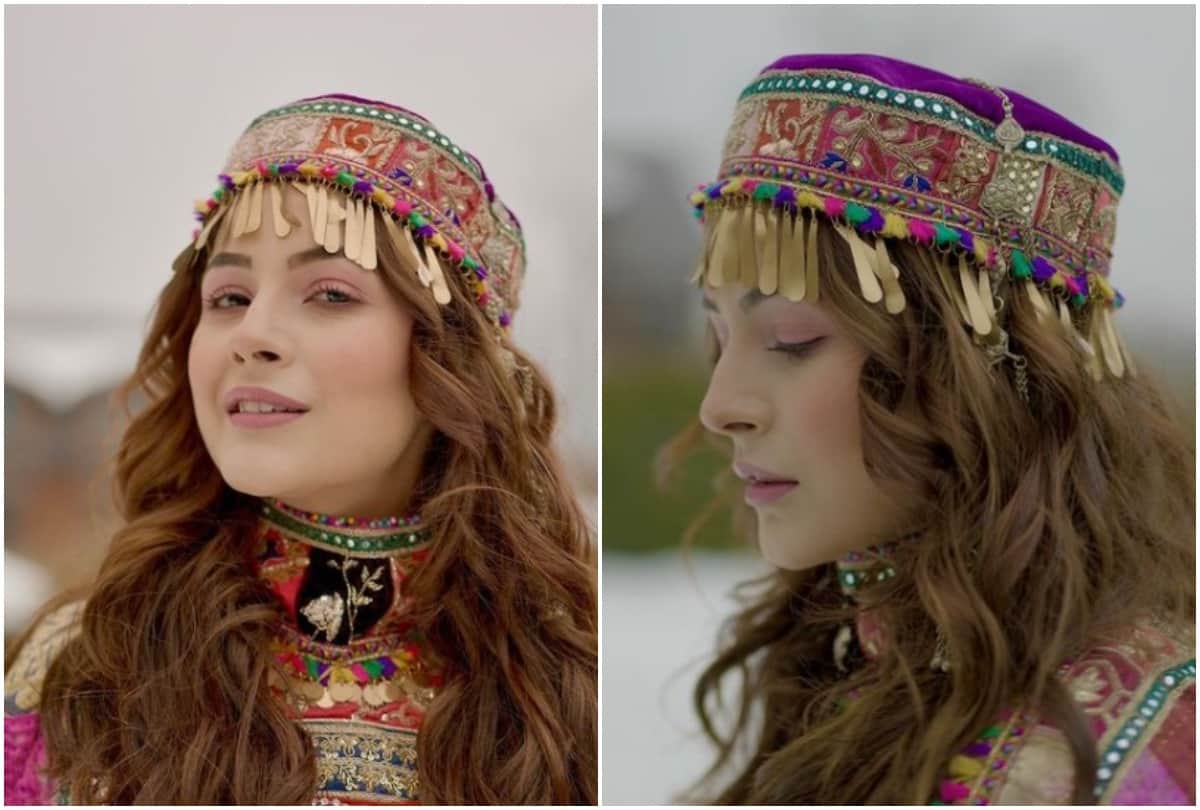Shehnaaz Gill becomes 'Kashmir ki kali' in traditional attire as she shoots in Snow covered mountains with Badshah