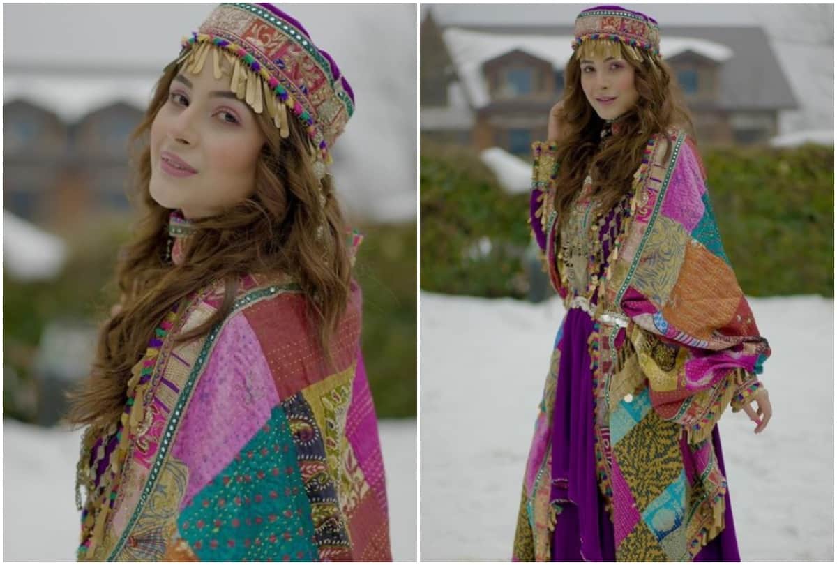 Shehnaaz Gill becomes 'Kashmir ki kali' in traditional attire as she shoots in Snow covered mountains with Badshah