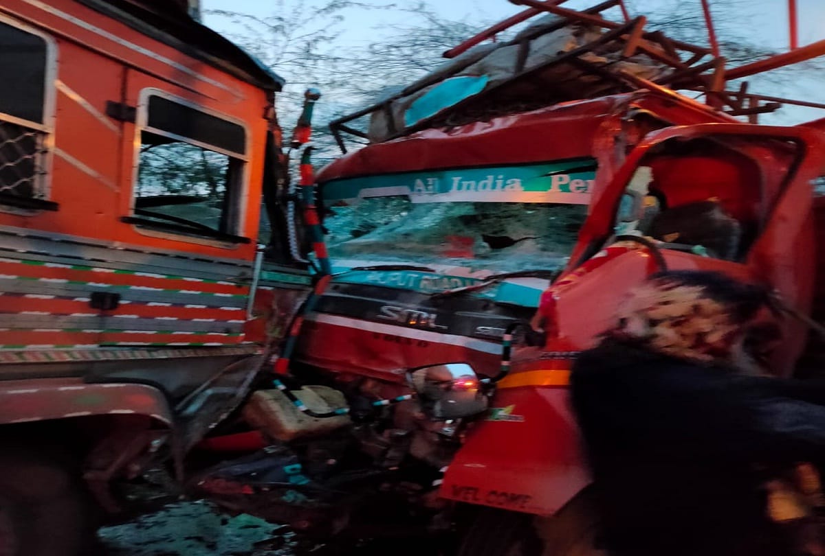 Three killed on the spot in a tragic accident collision between canter and tanker
