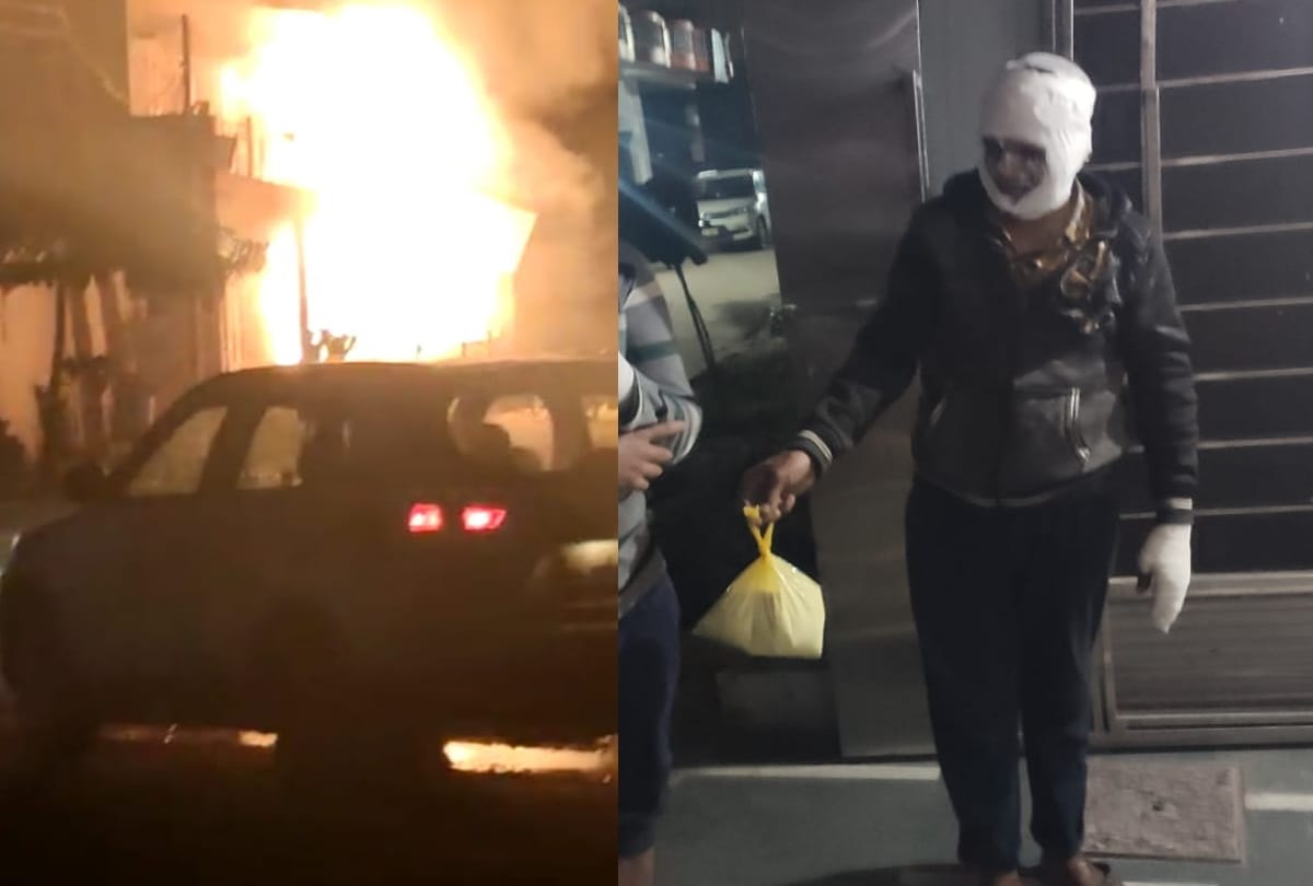 Greater Noida peripheral expressway toll canteen catches fire all updates