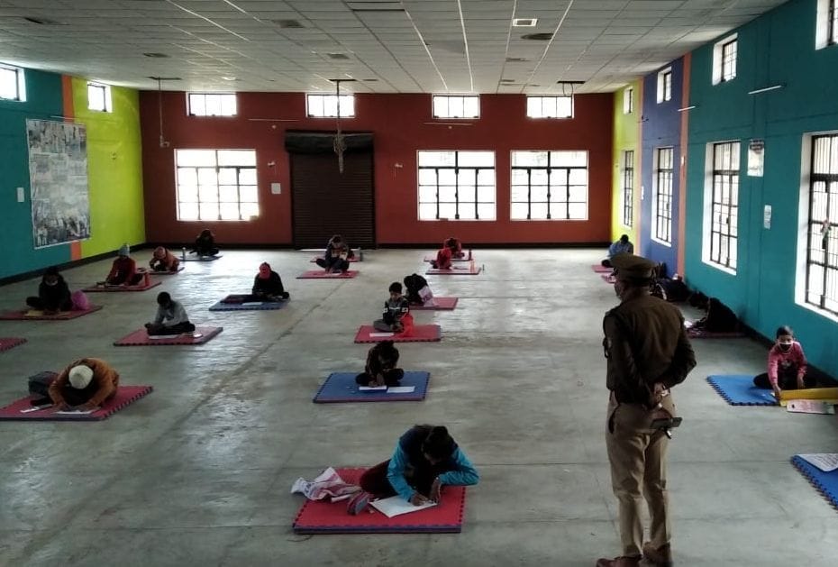 Police organized painting competition among karate players
