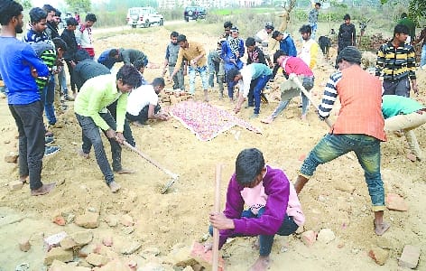 If the team reached to remove the encroachment, then the poles were reprimanded