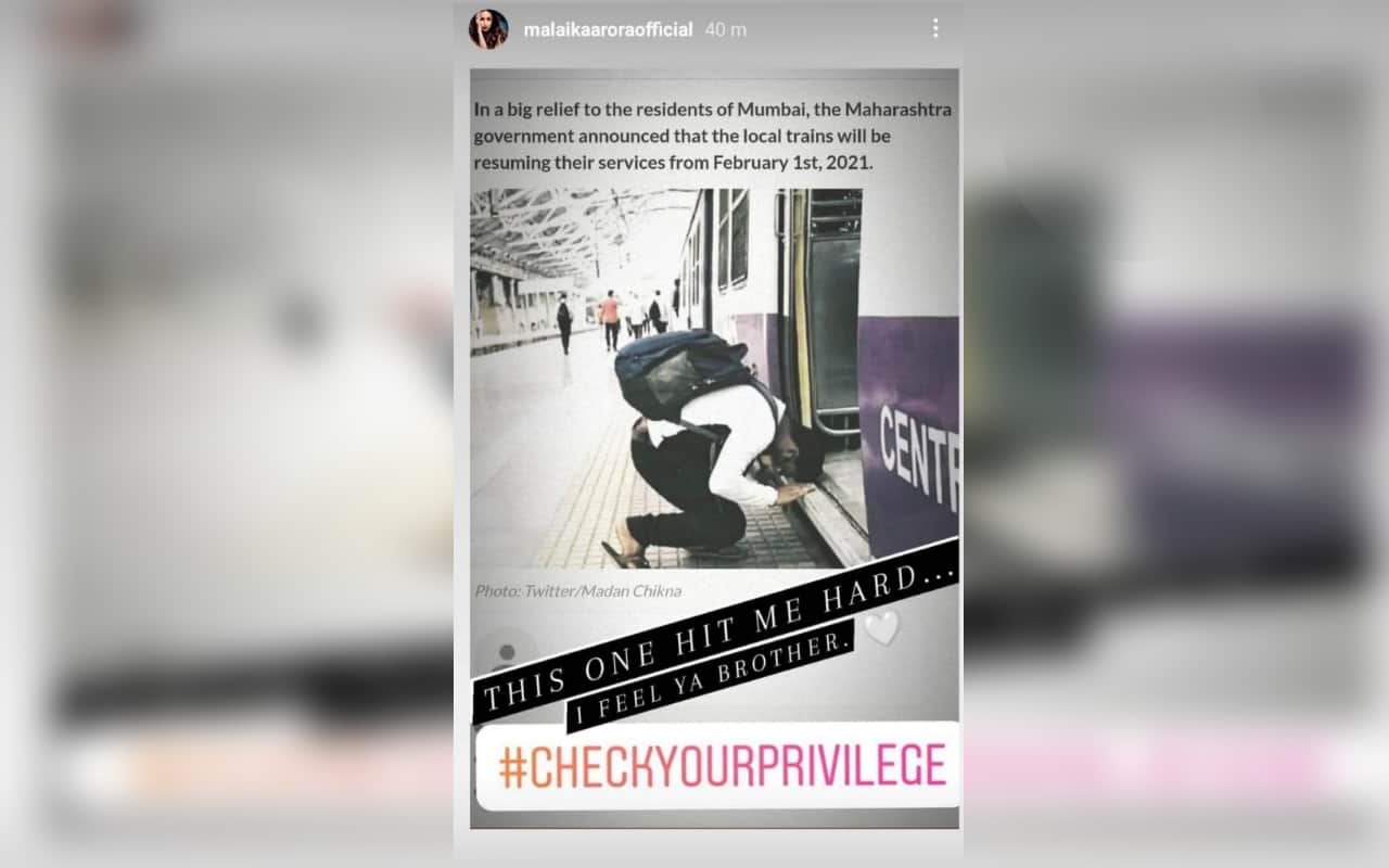 Arjun Kapoor and Malaika Arora Hit Hard by Pic of Man Worshipping Mumbai Local, Ask to 'Check Your Privilege'