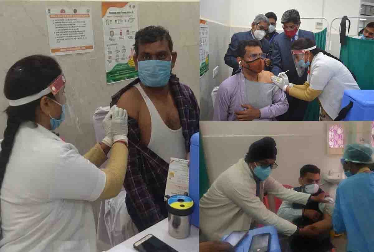 COVID vaccine: second phase of covishield vaccine started, Auraiya Banda DM ADM vaccinated