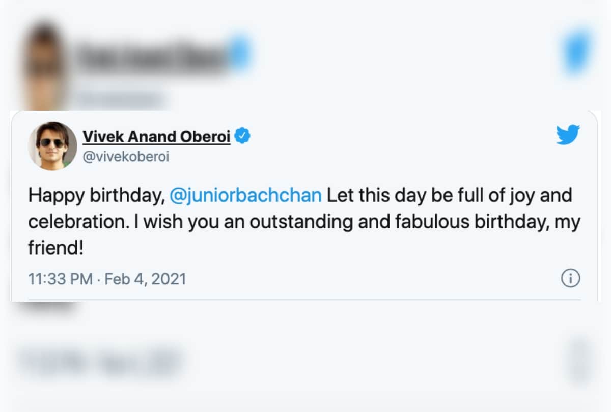 Vivek Oberoi wished Abhishek a very happy birthday