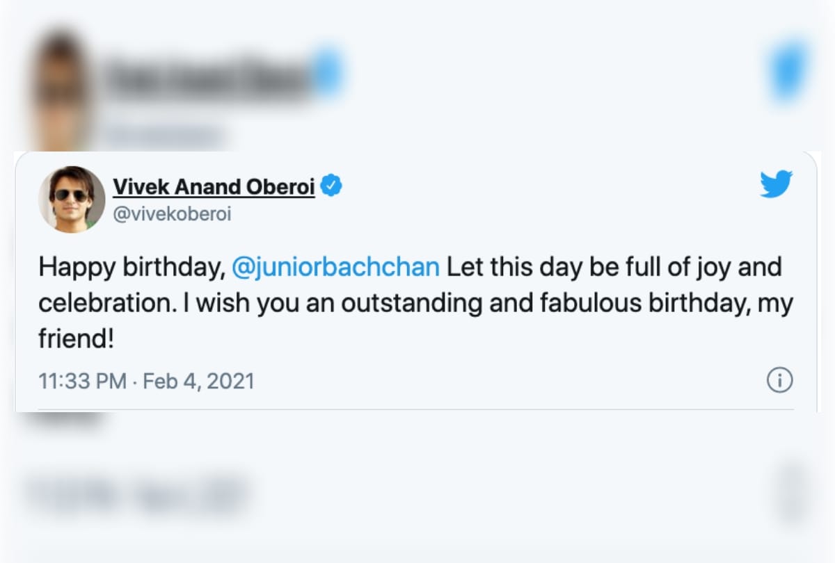 Vivek Oberoi wished Abhishek a very happy birthday