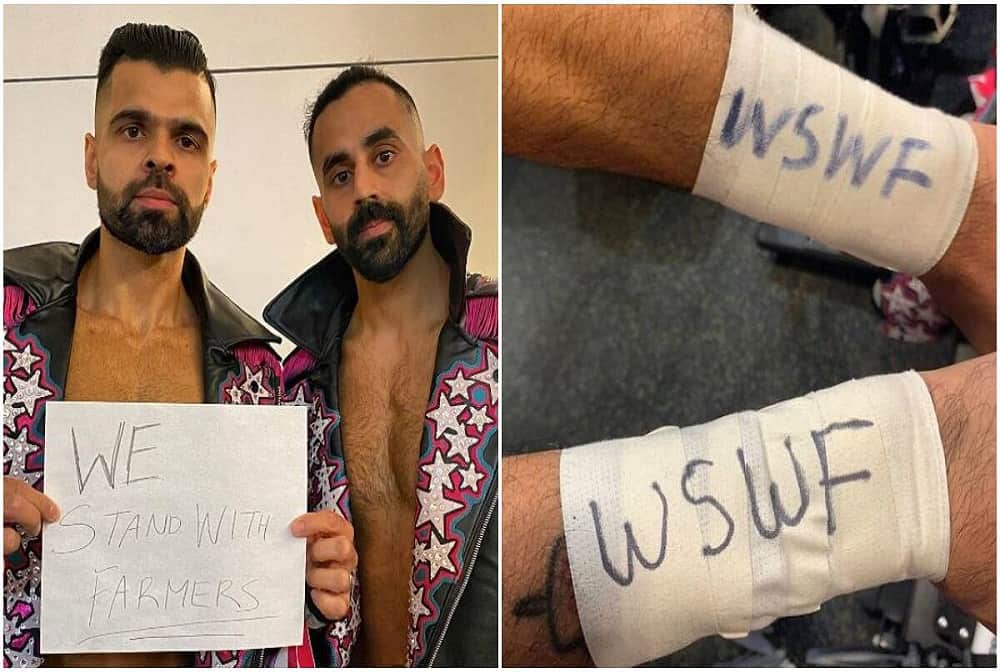 WWE The Singh Brothers lend support to farmers protest, We stand with them 