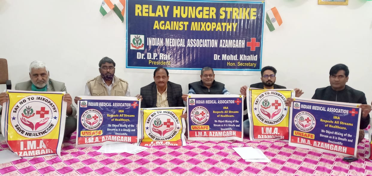 Doctors on gradual hunger strike in IMA to protest mixopathy in Azamgarh