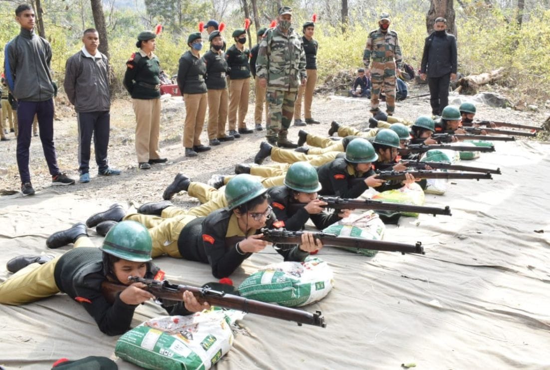 Firing training of NCC cadets in ranibagh