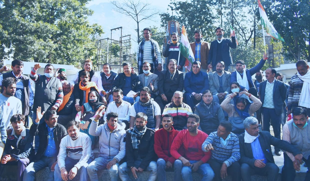 agitaion against new agriculture law in bilaspur