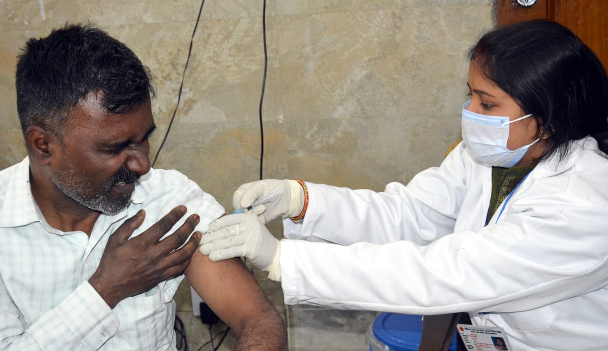 Police and revenue workers get vaccinated