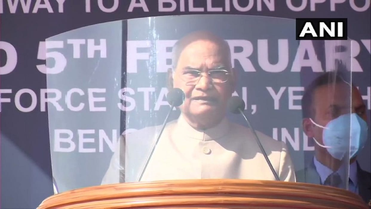 President Ramnath Kovind said, Aero India show that India is powerful in defense and aerospace sector