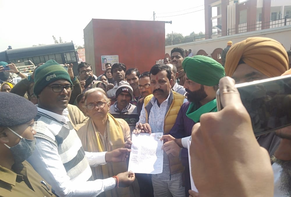 Police is on alert mode because of farmers protest.