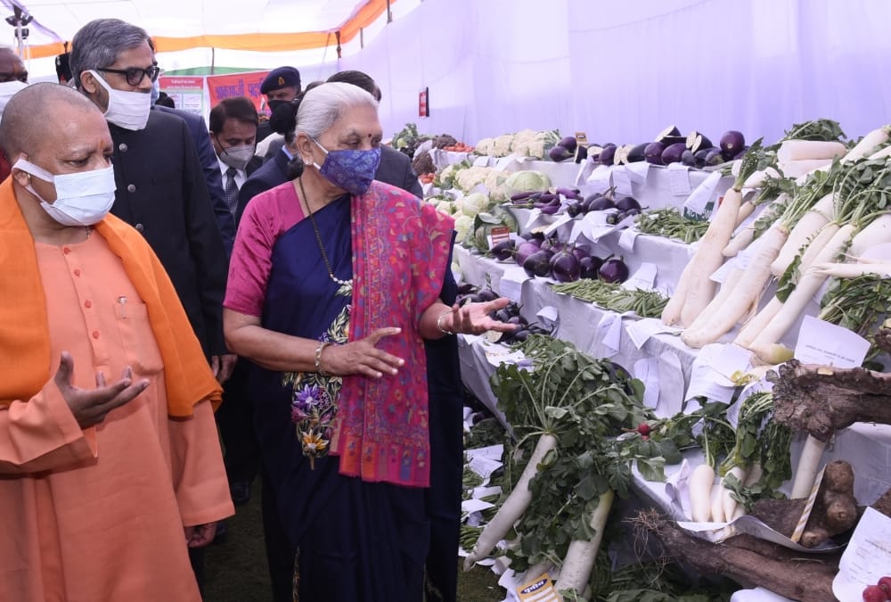 Vegetable exibition in rajbhawan Lucknow.