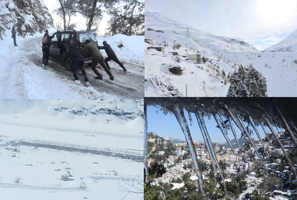281 roads still closed due to snowfall in himachal, black out remained  for 46 hours in Kasauli, bus services restored in shimla