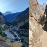 रैणी गांव में आपदा से पहले और अब की तस्वीर
