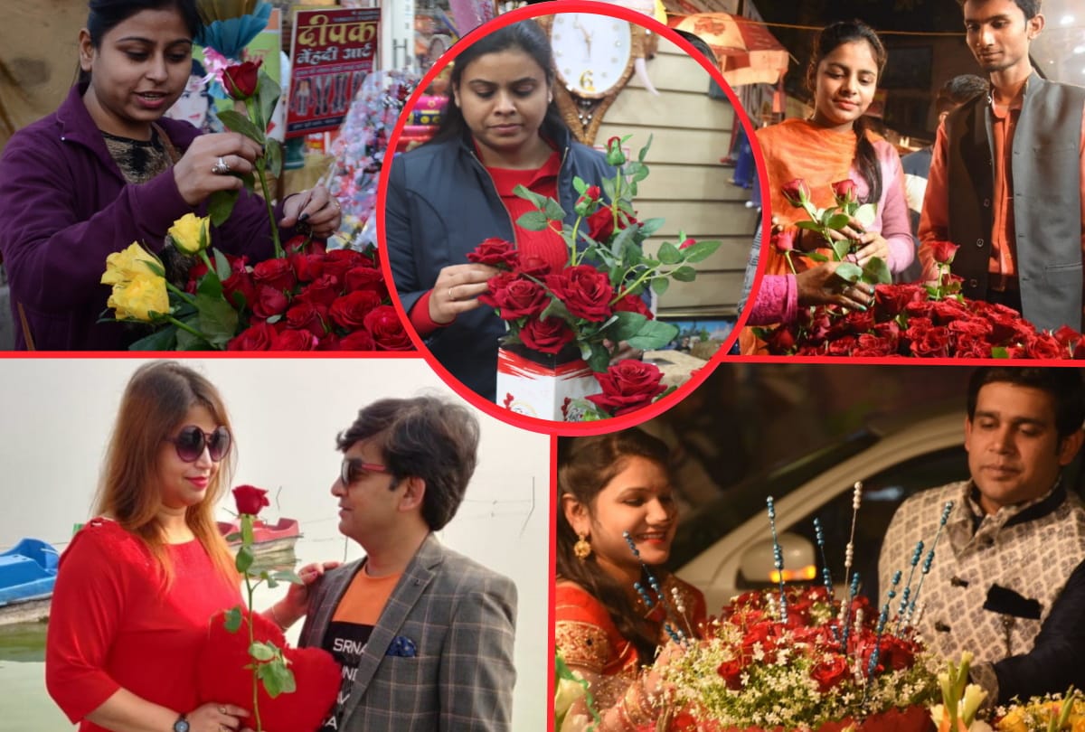 Valentines Week 2021 starts from rose day celebration in gorakhpur rose day image