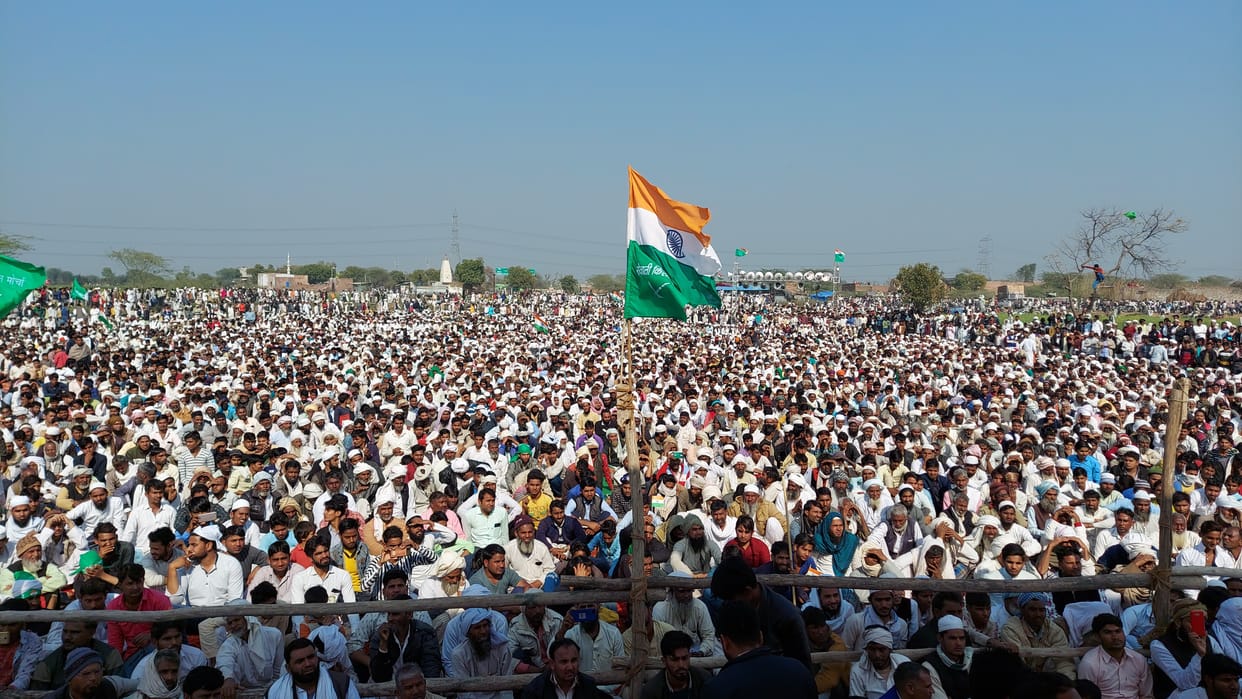 farmers shouted after mahapanchayat at sunheda border